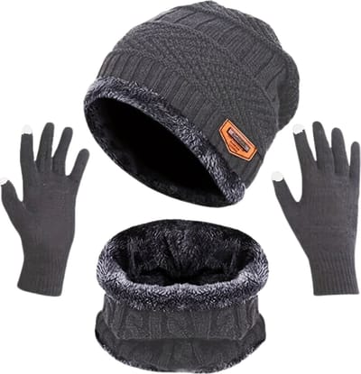 Nivard Nekwarmer - Heren - Dames - Fleece - Motor - Bandana - Masker - Colsjaal - Winter - Sjaal - Gewatteerd - Set - Grijs