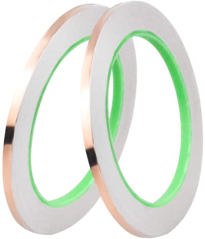 Set van 2 Koperen Slakkenbanden 6 mm x 20 m voor Elektromagnetische Bescherming en Aarding