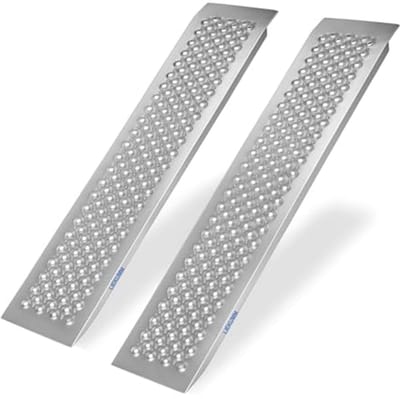 Aluminium Oprijplaat 2-Pack met 400 kg Draagkracht, 120 x 23 cm voor Motor, Auto, ATV, UTV, Quad en Fiets