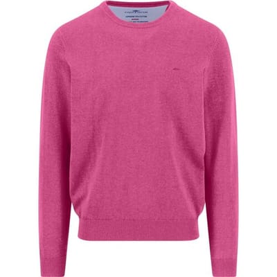 Fynch-Hatton Trui Solid Color O-Neck Superfine Cotton Malaga / male