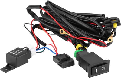 Dailygoody - LED Fog Light Relay Fuse Kit - Universeel 12V Schakelaar - 10,7m Kabel - Auto Accessoires - Betrouwbare Verlichting - Eenvoudige Installa...
