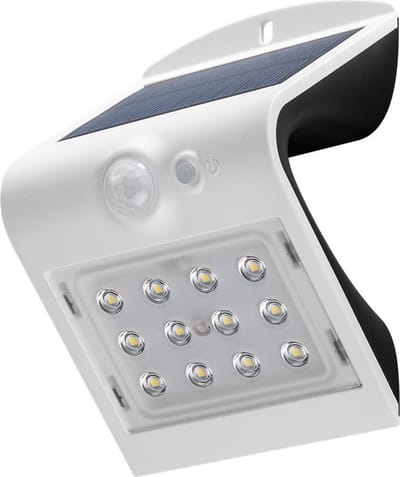 Goobay Led-muurlamp op zonne-energie met bewegingsmelder, 1,5 W, ideaal lichtsysteem voor huis-entrees, carports & trappen