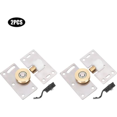 2 Pièces Roue de Porte Coulissante en Bois pour Placard Roue à Roulement en Acier Inoxydable Poulie à Rouleaux