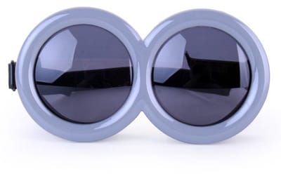 KIMU® Goggles Grijs Zonnebril - Grijze Bril Donkere Glazen Elastieken Band - Kinderen Volwassenen Doorzichtige Transparante Minion Minions Festival