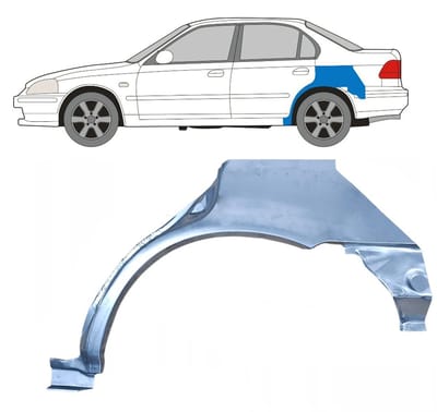 Reparatiepaneel achterspatbord voor Honda Civic EJ EK 1995-2001 / Links