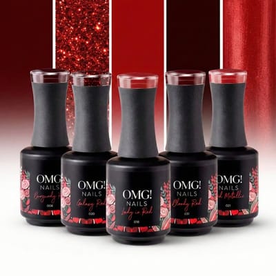 Limea Gellak Set Rood 5x 15ml - Nagellak set - Rode Gel lak - OMG nails - Rood