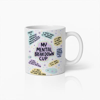 "Mok voor mijn mentale inzinking" Inspirerende Zelfzorg Mok – 330ml Motivatie Koffie Theemok