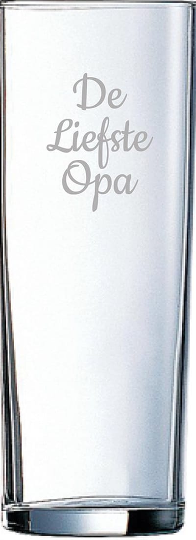Gegraveerde longdrinkglas 31cl De Liefste Opa
