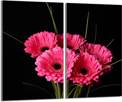 TMK ArtDeko Gerbera Serie - Snijplank - Beschermpaneel - Glas - 2x30x52 cm