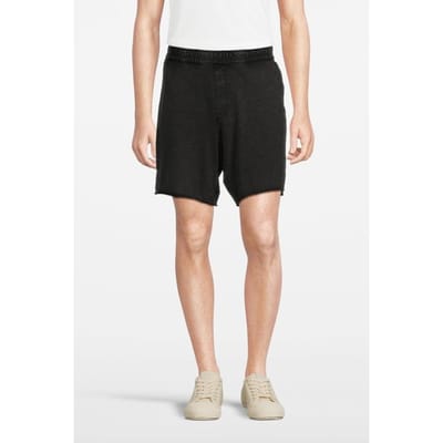 John Varvatos Lancaster Hightwist Slub Cotton Shorts W Black Maat: XS | Korte Broeken Outlet | Heren | Zwart