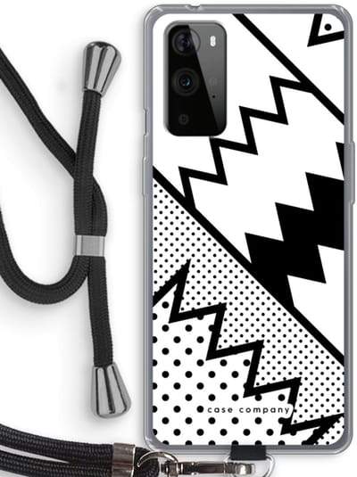 Case Company® - Hoesje met koord geschikt voor OnePlus 9 Pro hoesje met Koord - Pop Art #5 - Telefoonhoesje met Zwart Koord - Bescherming aan alle Kanten en Over de Schermrand