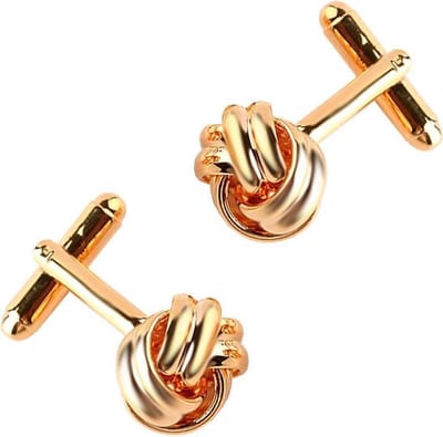 Fako Bijoux - Manchetknopen - Gevlochten Knoop - 14mm - Goudkleurig