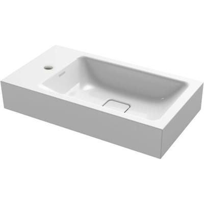 Kaldewei CONO wall-mounted washbasin 3073 with 1 tap hole left, 55 cm 908006393001
