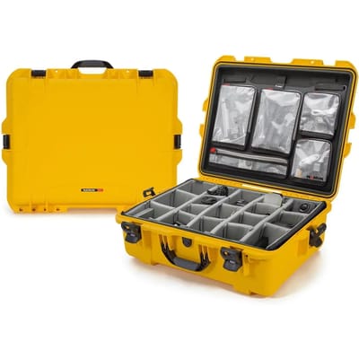 Nanuk 945 Case w/lid org./divider - Yellow - Pro Photo Kit case