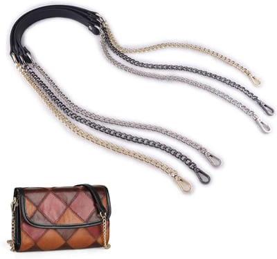 Handbag Chain Straps - Tas Ketting Vervanging - DIY Tassen Maken - Leer en Metaal Combinatie - 120 cm