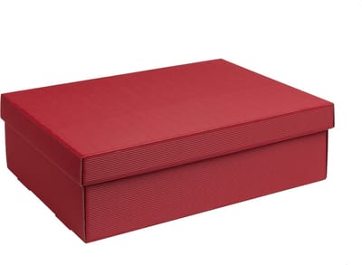 Geschenkdoos met deksel karton ROOD 30,5x21,5x10cm (35 stuks)