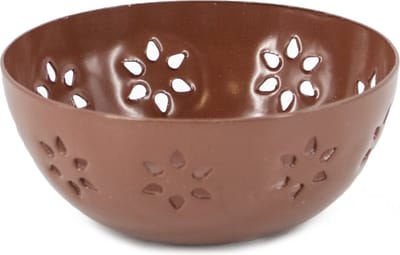 HomeBound by KY | Schaaltje bloemen metaal brique | 7.5x3.5x7.5cm | metalen schaaltje