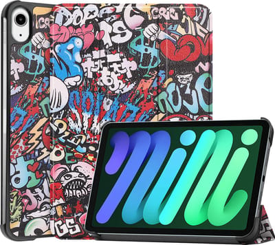Hoesje Geschikt voor Apple iPad Mini 6 (2021) - 8.3 inch - 6e Generatie - Dun & Stevig - Trifold Bookcase - Hard Cover - Hardcover Book Case - Tablet Hoes - Graffity