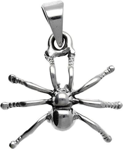 Zilveren Spin kettinghanger
