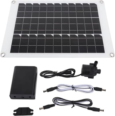 Zonne-energie Waterpomp Set voor Fontein - 20W 12V Onderwaterpomp voor Tuin, Vijver en Hydroponics