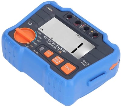 Digitale Megohm-meter - Isolatietester Weerstandsmeter - Elektrische Veiligheid Testen - Automatische Ontlading - 94.4x43.3 mm Scherm - Blauw