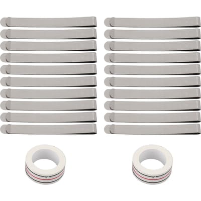 20 pièces de Pinces à Ourlet en Acier Inoxydable avec 2 Pièces de Bandes de Couture Diagonale Empêchant le Mouvement Pinces à Ourlet à Coudre pour Vêtements gray