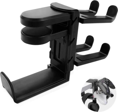 ByShane - Headset en controlleropberger voor gaming - Ruimtebesparende hoofdtelefoonhouder - 360 graden draaibaar.