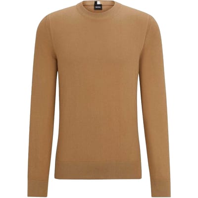 Boss Heren Ecaio-P Gebreide trui (Medium Beige)