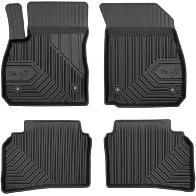 Frogum No.77 Automat / Vloermat - 3D Pasvorm - Geschikt voor Opel Insignia B 2017-2022 - TPE Rubber - 4-delig - Hoge Rand 4cm - Zwart