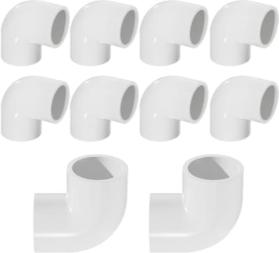 1 inch 90 graden PVC 2-weg elleboogmontage, 10 stuks haakse pijpconnectoren, schema 40 meubelkwaliteit fittingen voor het bouwen van PVC-meubels doe-het-zelf tuinconstructies en frames