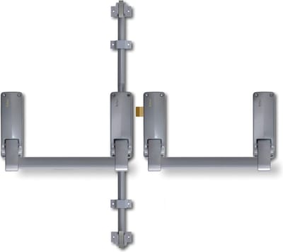 DX Briton Dubbele Paniekstang PO377 - Voor dubbele deuren - Opbouw - Aluminium