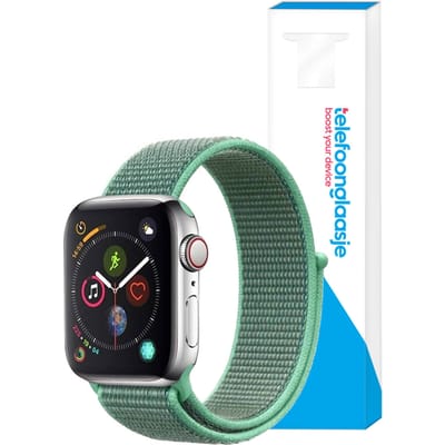 Nylon bandje Apple Watch 1/2/3/4/5/6/SE ? 38/40mm - Mintgroen