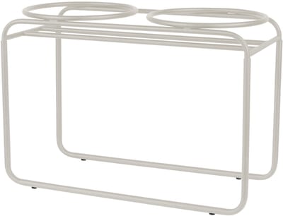 District 70 BUTLER - Verhoogde Voerbakstandaard - Handgemaakt van staal - Beige - Large 50,5 x 23 x 36,5 cm