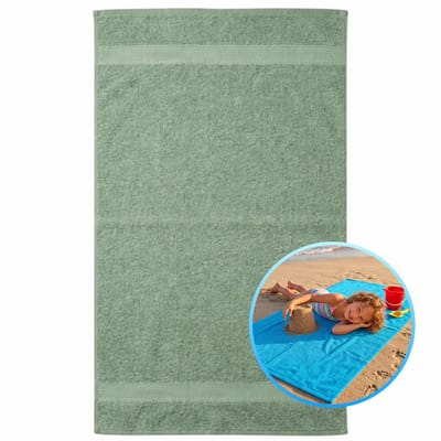Funnies Kinderstrandlaken 70x140cm Stone Green - Strandlaken Voor Kinderen - 100% Katoen