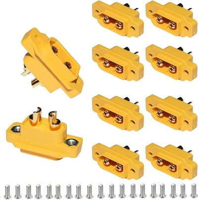 10 Paar XT60E-M XT-60 Stekkers voor Lipo Batterijverbindingen - Flush Mount 2 Pin Connector voor Modelbouw en DIY Projecten