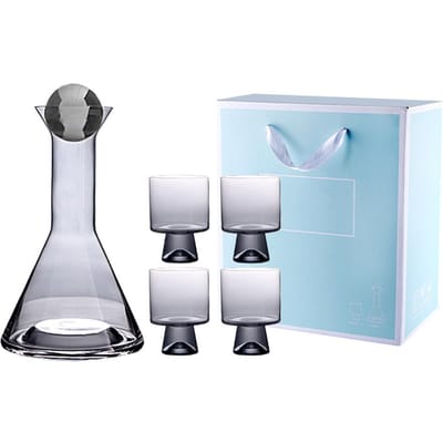 Glazen Set Retro Dik Glas Waterkan Grote Capaciteit Nachtkastje Water met Waterbeker Type 1