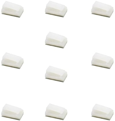 Kabelclips voor Kabelbeheer, 10 Stuks Zelfklevende Klemmen voor USB Oplaadkabels en Voedingskabels op Bureau
