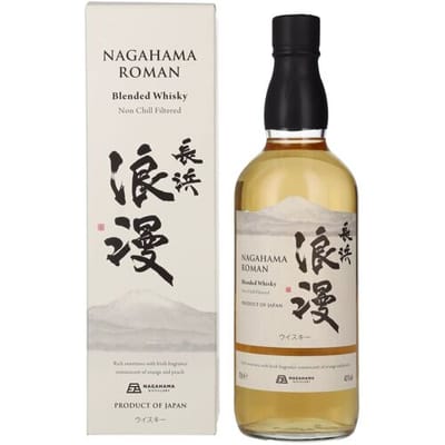 Nagahama Roman Blended Whisky 43% Vol. 0,7l in geschenkverpakking
