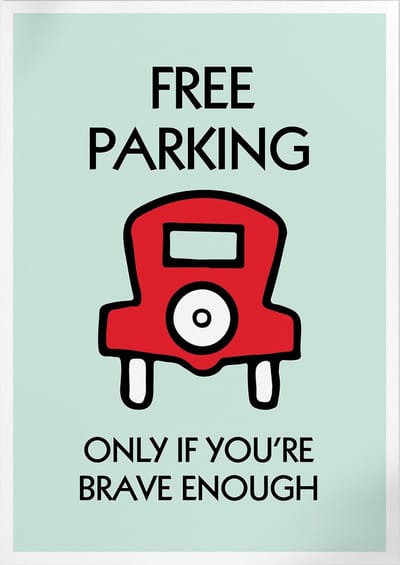 Free Parking (Monopoly) | Poster | A3: 30 x 40 cm