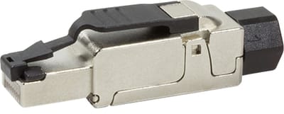 LogiLink MP0040 Op locatie monteerbare stekker, Cat.6A, afgeschermd, PrimeLine MP0040 RJ45, stekker Aantal polen (sensoren) 8P8C Zwart, Zilver 1 stuk(s)