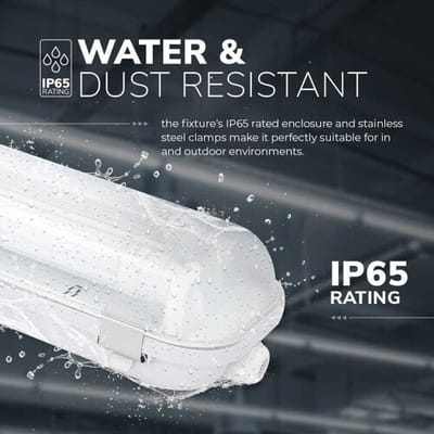 HOFTRONIC - LED TL armatuur met lamp - 120cm - 36 Watt 3960 Lumen (110lm/W) - 3000K IP65 Waterdicht voor binnen en buiten - T8 G13 fitting - Flikkervrij - Koppelbaar