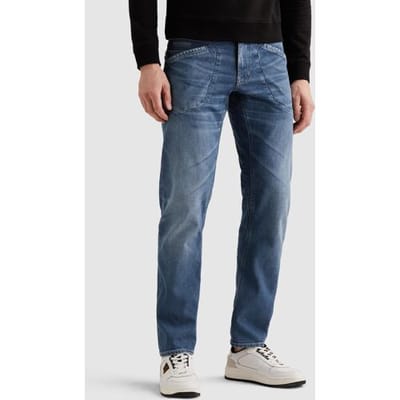 PME legend blauwe heren jeans   Stonewash wassing   Relaxed Fit   5-Pocket zakken   Knoop- en ritssluiting   Duurzaam   Regular waist Blauw 31/32