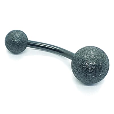 Navel Piercing - Glitter Zwart
