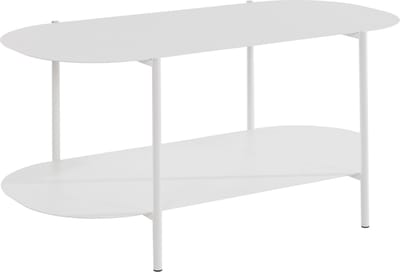 Siliam-Salontafel - 1-plank - Wit Metaal