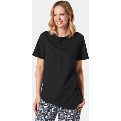 Asymmetrisch shirt - zwart - Gr. 42 van Goldner Fashion