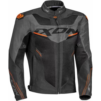 Ixon Draco Zwart Antraciet Oranje Textiele Motorjas - Jas