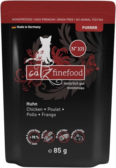 Natuurlijk Kip Kattenvoer - Graanvrij, Glutenvrij en Hoofdzakelijk Vlees (24 x 85 g)