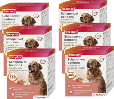 Beaphar Schapenvetbonbons Zalm - Hondensnacks - 6 x Medium