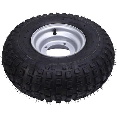 Pneu de Véhicule Tout-Terrain 16x8 7 7 Pouces Caoutchouc Antidérapant et Alliage d'Aluminium Pneu de Sentier ATV avec Jante pour UTV Quad Tout-Terrain gray