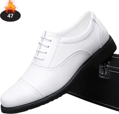 Livano Nette Schoenen Heren - Business Schoenen - Bruiloft - Kantoorschoenen - Met Veters - Wit - Maat 47
